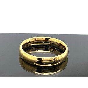Wedding Band 10k Yellow Gold Ring Plain 3.9mm Wide Unisex Size 8